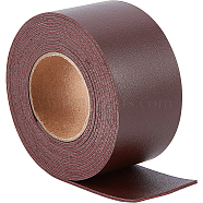 2M PVC Double Face Imitation Leather Ribbons, for Clothes, Bag Making, Coconut Brown, 37.5mm, about 2.19 Yards(2m)/Roll(SRIB-WH0011-127C-02)