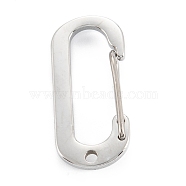 304 Stainless Steel Keychain Clasp Findings, Stainless Steel Color, Num.0, 24.5x11.5x5mm(STAS-C024-21P)