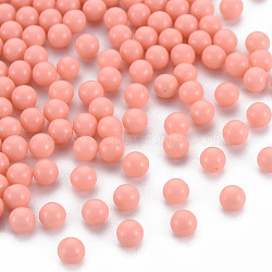 Opaque Acrylic Beads, No Hole, Round, Light Salmon, 4mm, about 14000pcs/500g(MACR-S373-62A-07)