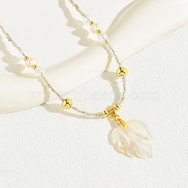 Seashell Color Leaf Shell Necklaces