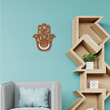 クリエイティブな天然木製壁掛け装飾(AJEW-WH0331-002)-5