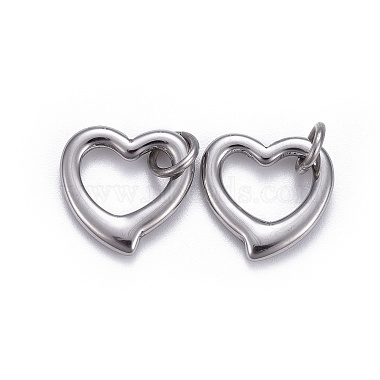 304 Stainless Steel Open Heart Charms(STAS-L218-14P)-2