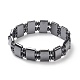 Fashionable Magnetic Synthetic Hematite Stretchy Bracelets(BJEW-K007-04)-1