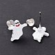 Alloy Ghost Stud Earrings with Steel Pin(EJEW-E143-10)-3