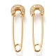 Brass Micro Pave Clear Cubic Zirconia Safety Pins(ZIRC-I044-18G)-1