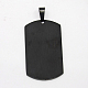 Men's 201 Stainless Steel Big Rectangle Hand Stamping Blank Tag Pendants(STAS-O044-121)-1