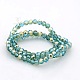 Half Rainbow Plated Glass Faceted(32 Facets) Round Spacer Beads Strands(GLAA-A027-3mm-HR04)-4