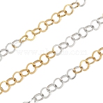 Two Tone 304 Stainless Steel Cable Chains, Soldered, with Spool, Ion Plating(IP), Golden & Stainless Steel Color, 4x0.5mm(CHS-G052-04GP)