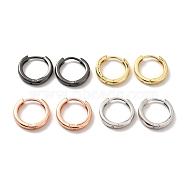 Rack Plating Brass Huggie Hoop Earrings, Hinged Earrings for Women, Lead Free & Cadmium Free, Mixed Color, 10 Gauge, 15x15.5x2.5mm, Pin: 1mm(EJEW-K093-01C)
