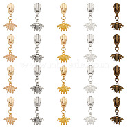 Alloy Replacement Zipper Sliders, Charm Zipper Pull, Bees Pattern, 4.1cm, 5pcs/set(PALLOY-PH01591-04)