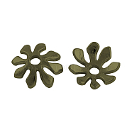 8-Petal Flower Alloy Bead Caps, Tibetan Style, Cadmium Free & Nickel Free & Lead Free, Antique Bronze, 10x3mm, Hole: 2mm(TIBEB-2472-AB-FF)