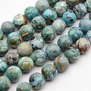 Natural Variscite Bead Strands, Round, 10mm, Hole: 2mm, about 38pcs/strand, 15.7 inch(G-P300-01-10mm)