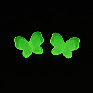 Luminous Acrylic Beads, Glow in the Dark, Butterfly, Green Yellow, 17.5x21x6mm, Hole: 1.8mm, about 415pcs/500g(MACR-N009-012-A02)