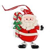 Christmas PVC Pendant Decorations, for Christmas Tree Hanging Ornaments, Santa Claus, 195mm(HJEW-S003-03D)