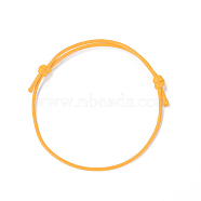 Korean Waxed Polyester Cord Bracelet Making, Orange, Adjustable Diameter: 40~70mm(AJEW-JB00011-10)