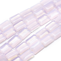 Opalite Beads Strands, Rectangle, 13.5x9.5x4mm, Hole: 1mm, about 28pcs/strand, 15.16 inch(38.5cm)(G-L557-15A)