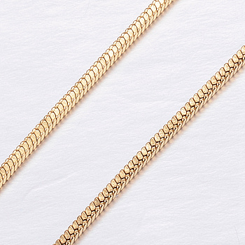 304 Stainless Steel Snake Chain Necklaces, with Lobster Claw Clasps, Golden, 17.9 inch(45.5cm), 1mm