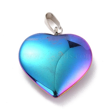 Electroplate Non-magnetic Synthetic Hematite Pendants(G-I315-01A)-3