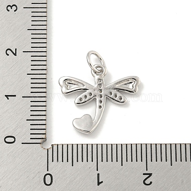 Placage de crémaillère en laiton micro pavé pendentifs en zircone cubique claire(KK-B093-10B-P)-3