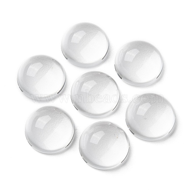 Demi transparente cabochons de verre ronde(X-GGLA-R027-16mm)-4