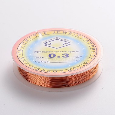 Round Copper Jewelry Wire(CWIR-CW0.3mm-14)-2
