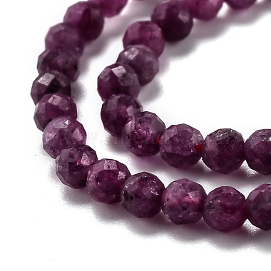 Perles de rubis / corindon rouge naturelles(G-H266-24B)-2