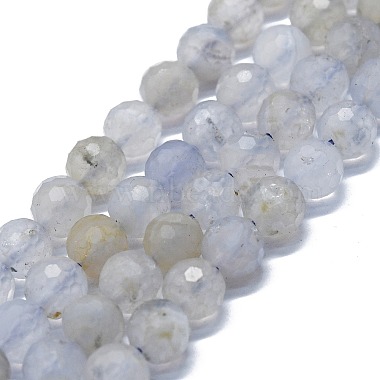 Round Blue Lace Agate Beads
