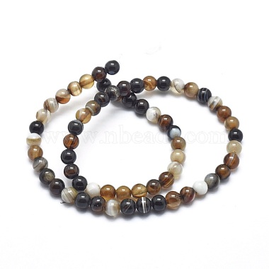 Natural Striped Agate/Banded Agate Beads Strands(G-I254-03A)-3