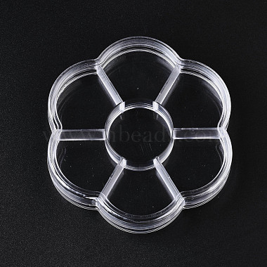 Clear Flower Plastic Beads Containers