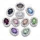 Resin Rhinestone Cabochons with Crystal Rhinestone and Brass Findings(RB-S066-22S)-1