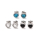 3 Pairs 3 Colors 304 Stainless Steel Heart Stud Earrings for Women(EJEW-K279-07P-01)-1