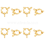 8Pcs 304 Stainless Steel Spring Ring Clasps, Ring, Real 24K Gold Plated, 16x4mm, Hole: 2.5mm(STAS-UN0057-88)