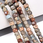 Natural Shoushan Stone Beads Strands, Barrel, 8~8.5x5.5~6mm, Hole: 0.8~1mm, about 61~66pcs/strand, 14.76~15.16 inch(37.5~38.5cm)(G-Q616-02A-04)