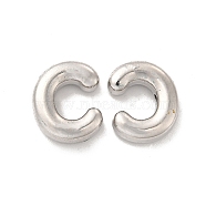 Alloy Beads, Long-Lasting Plated, Cadmium Free & Lead Free, Letter, Letter.C, 14x11.5x4.5mm, Hole: 2mm(PALLOY-E024-28C-P)