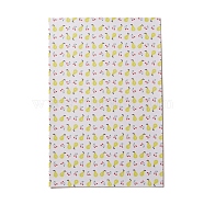 PU Leather Fabric, Garment Accessories, for DIY Crafts, Pear & Cherry Pattern, White, 30x20x0.1cm(DIY-L029-A04)