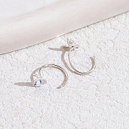 Platinum Brass Dangle Earrings, Butterfly, 15x10mm(OJ3480-1)