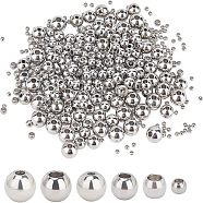 330Pcs 6 Style 202 Stainless Steel Beads, Rondelle, Stainless Steel Color, 2~7x1.5~6mm, Hole: 1~2mm(STAS-UN0026-91)