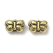 Tibetan Style Alloy Beads, Cadmium Free & Lead Free, Butterfly, Antique Golden, 5.5x8.5x4mm, Hole: 1.2mm, about 1428pcs/1000g(FIND-A035-09AG)