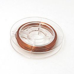 Copper Wire for Jewelry Making, Chocolate, 26 Gauge, 0.4mm, about 16.4 Feet(5m)/roll(X-CWIR-N001-0.4mm-01)