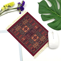 Rubber with Velvet Cloth Mouse Pad, Mouse Pad, Bohemian Element Rectangle, Brown, 270x180x2mm(PW-WG9AA1D-06)
