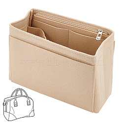 Wool Felt Purse Organizer Insert, Mini Envelope Handbag Shaper Premium Felt, Bag Accessories, Rectangle, BurlyWood, 22.5x9x16cm(FIND-WH0127-58B)