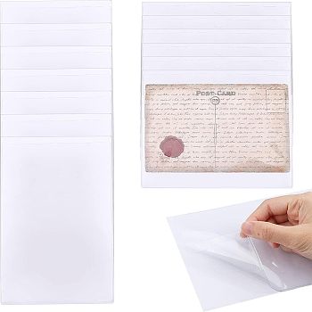 Nbeads 12Pcs 2 Style PVC Transparent Card Holder, Self-adhesive Price Tag Label Bag, Clear, 105~190x115~155x0.5mm, 6pcs/style