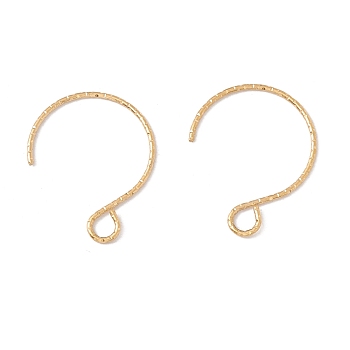 Ion Plating(IP) 316 Surgical Stainless Steel Earring Hooks, with Horizontal Loops, Golden, 19x15mm, Hole: 3x2.6mm, 22 Gauge, Pin: 0.6mm