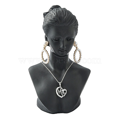 Bustes d'affichage de collier de bijoux en plastique stéréoscopique(NDIS-N003-01)-2