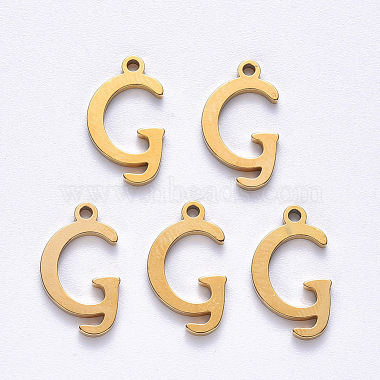 Vacuum Plating 201 Stainless Steel Charms(X-STAS-R105-G-G)-2