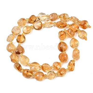 Heated Natural Citrine Beads Strands(GG-CBA3A44-C04-02)-5