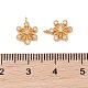 925 Silver Pave Clear Cubic Zirconia Snowflake Charms(STER-O006-03G)-3