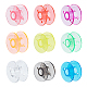 90Pcs 9 Colors Transparent Plastic Bobbins(TOOL-BC0002-15)-1