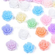 Opaque Resin Cabochons, Flower, Mixed Color, 6.5x6.5x3mm(X-CRES-S307-020-A01)