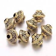 Tibetan Style Alloy Spacer Beads, Lead Free & Cadmium Free, Antique Golden, 5.4x6.3mm, Hole: 1mm(GLF1152Y)